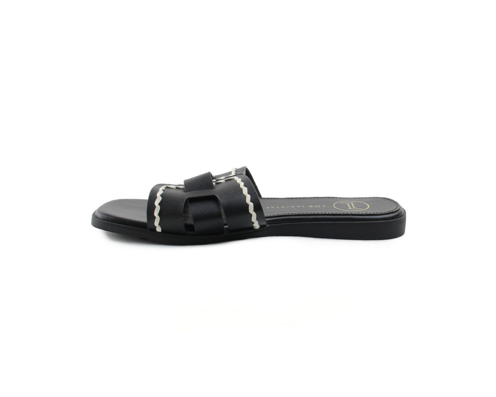 Foto 6 pulgar | Sandalia para Mujer Lob Footwear Pu Negro 59704066