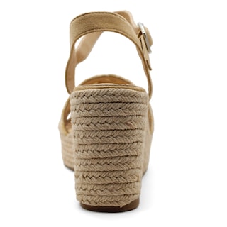 Foto 4 | Sandalias con Plataforma RBCollection Exterior Textil Beige para Mujer