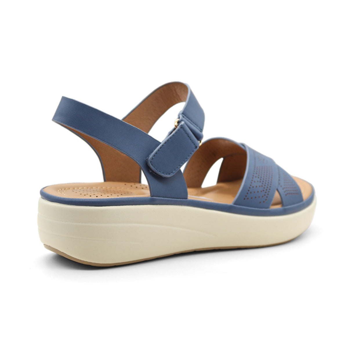 Foto 4 pulgar | Sandalias con Plataforma Rbcollection Azul para Mujer