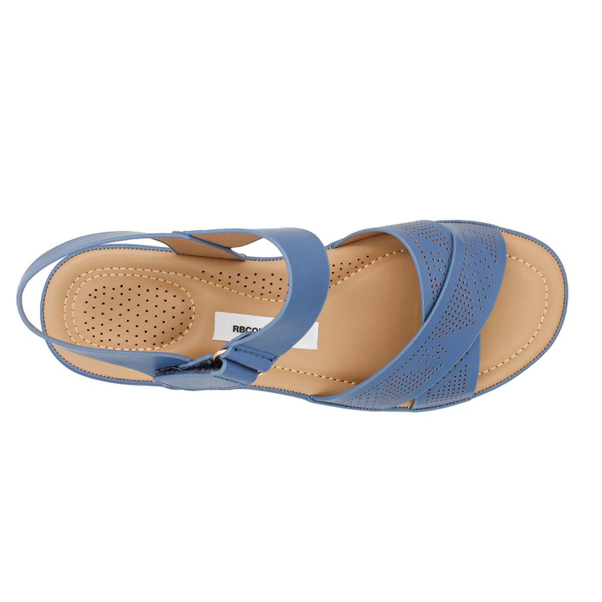 Foto 6 pulgar | Sandalias con Plataforma Rbcollection Azul para Mujer