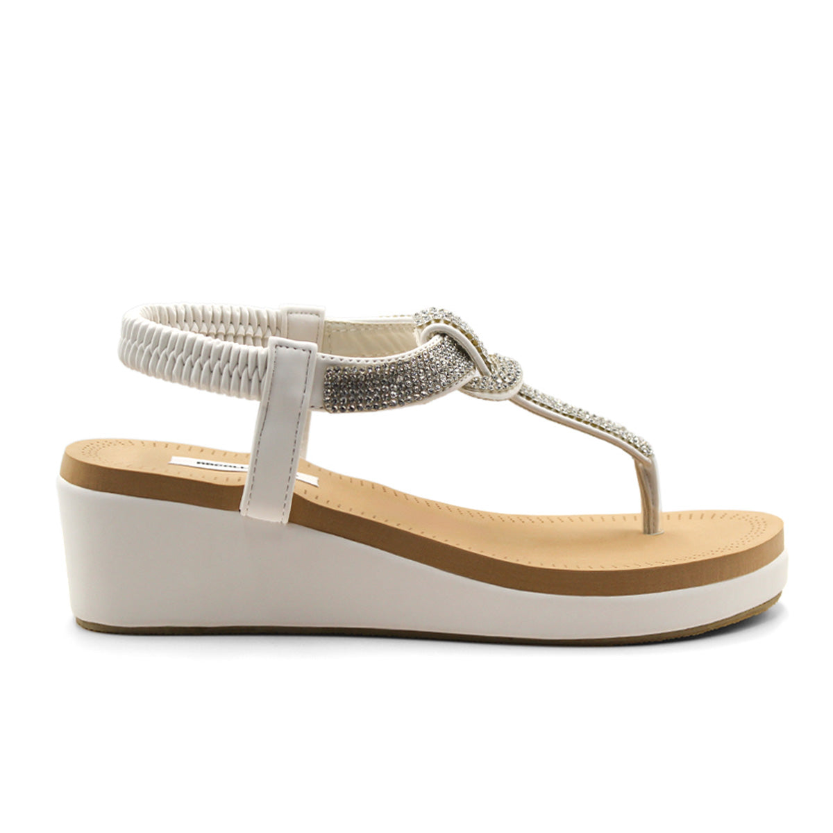 Foto 3 pulgar | Sandalias de Piso RBCollection Blancas para Mujer