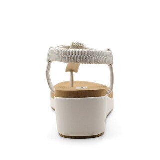 Foto 4 | Sandalias de Piso RBCollection Blancas para Mujer
