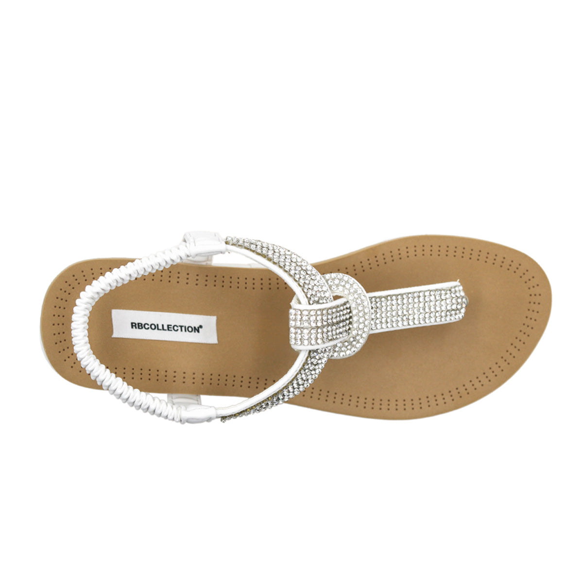Foto 6 pulgar | Sandalias de Piso RBCollection Blancas para Mujer