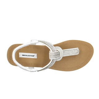 Foto 5 | Sandalias de Piso RBCollection Blancas para Mujer