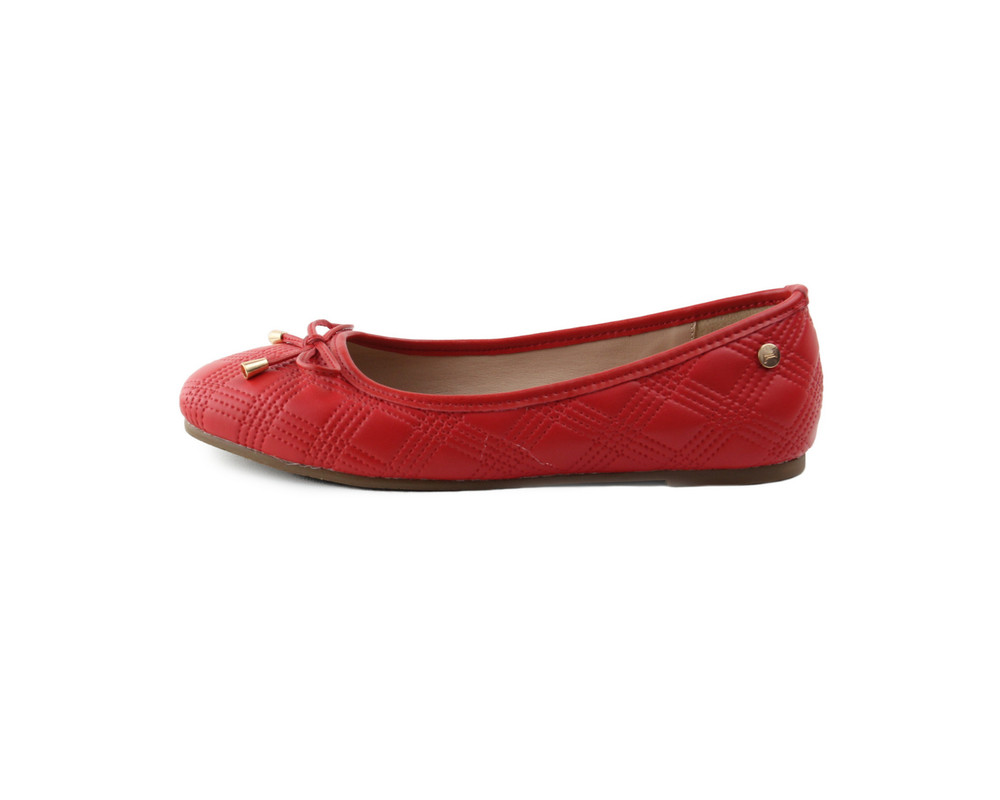 Foto 6 pulgar | Flats Para Mujer Lob Footwear Pu Rojo 92604027