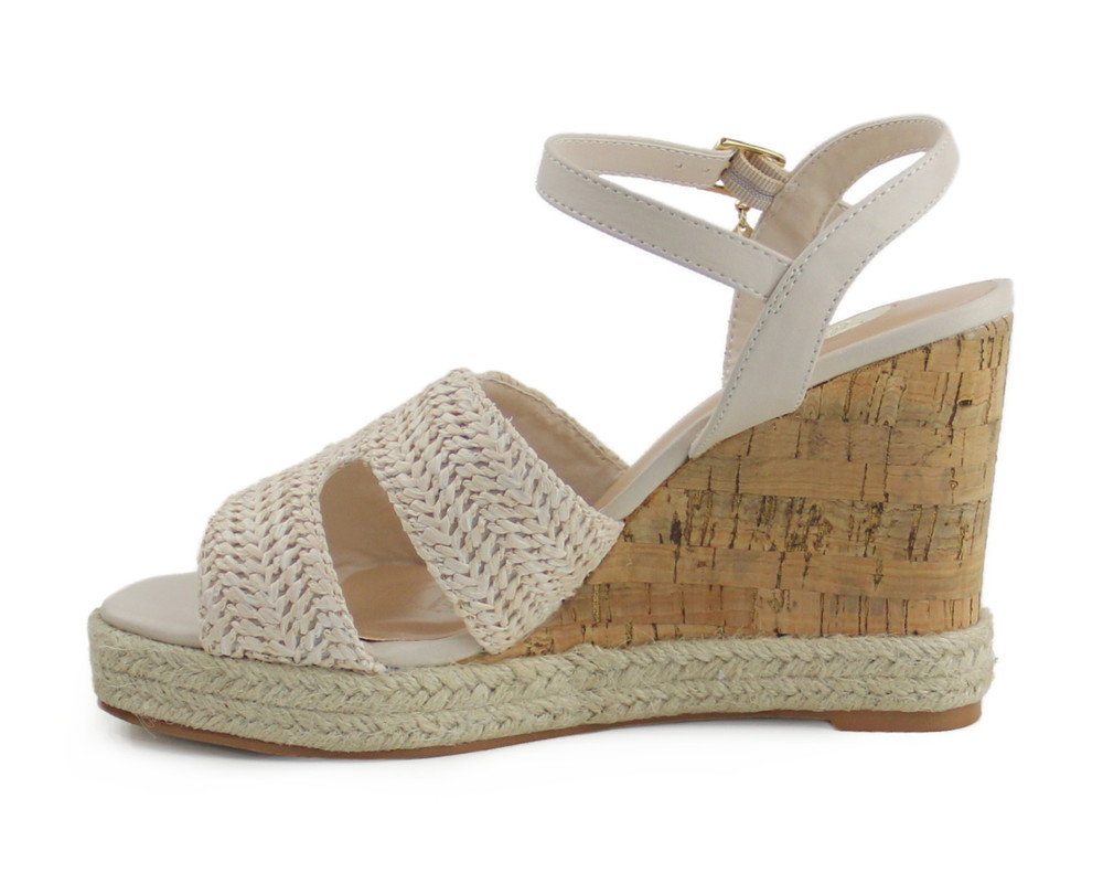 Foto 5 | Sandalia Tipo Cuña Para Mujer Lob Footwear Rafia Beige 92604022