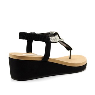 Foto 3 | Sandalias De Piso Color Negro Para Mujer De Rbcollection