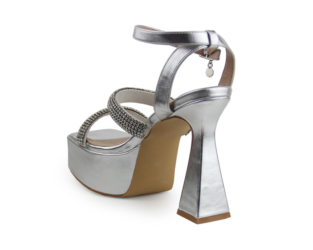 Foto 5 pulgar | Sandalia Para Mujer Lob Footwear Pu Plata 92404090