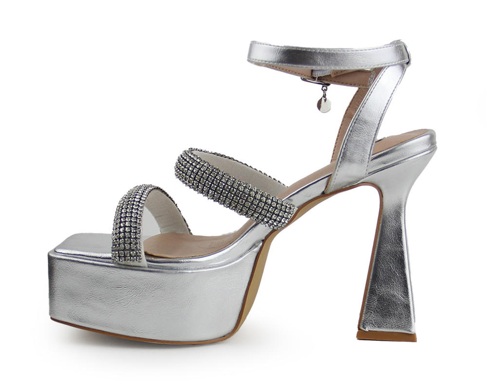 Foto 6 pulgar | Sandalia Para Mujer Lob Footwear Pu Plata 92404090