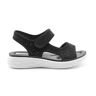 Foto 2 | Sandalias De Piso Color Negro Para Mujer De Rbcollection