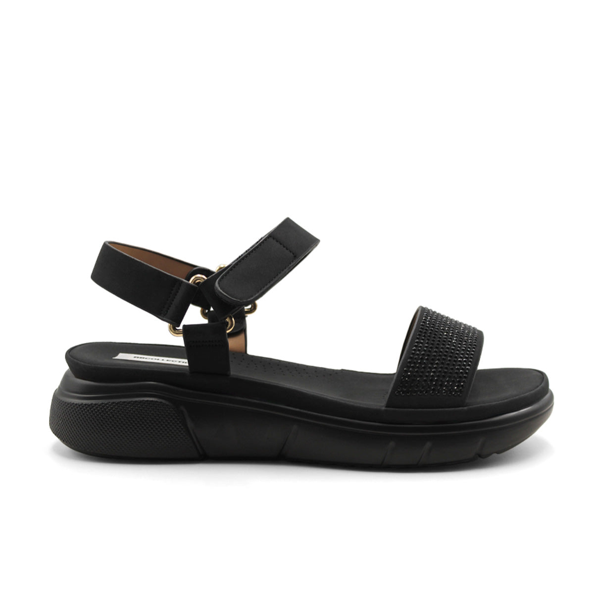 Foto 3 pulgar | Sandalias de Piso RB Collection Negras para Mujer