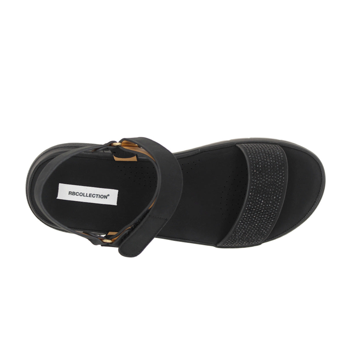 Foto 6 pulgar | Sandalias de Piso RB Collection Negras para Mujer