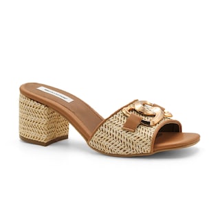 Foto 1 | Sandalia Con Tacon Color Camel Para Mujer De Rbcollection