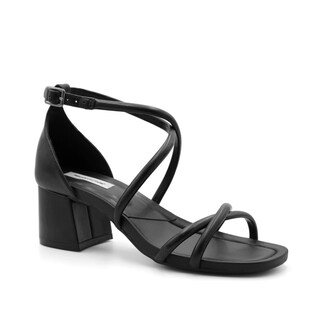 Foto 1 | Sandalia con Tacón RB Collection Negras para Mujer