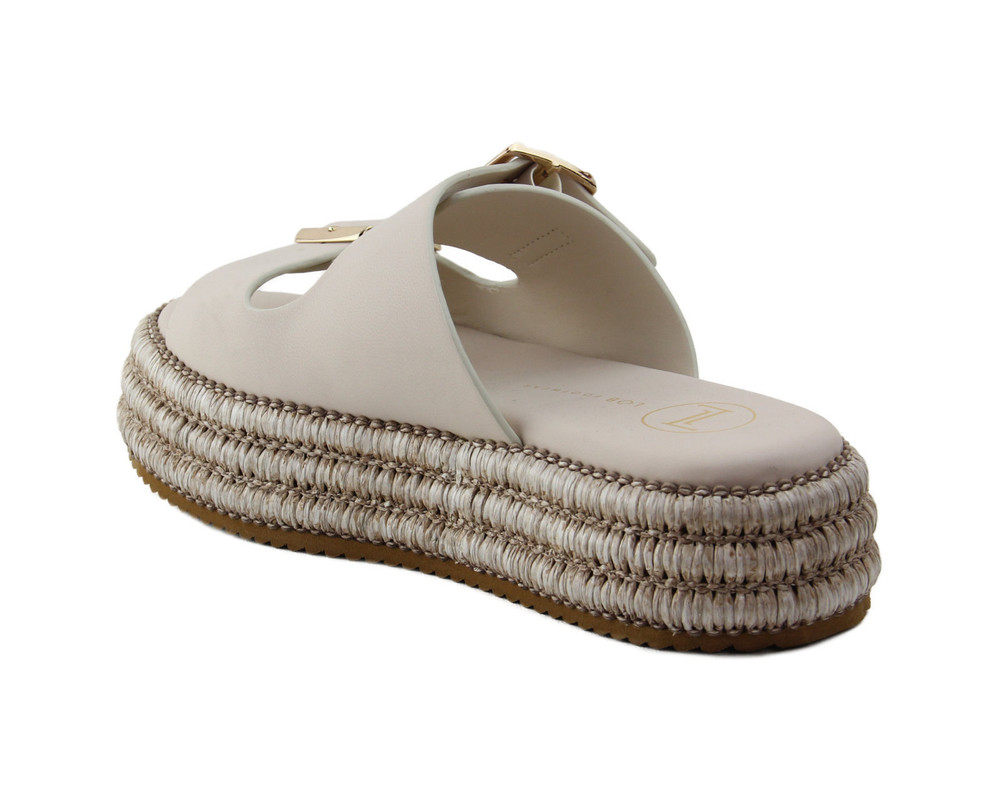 Foto 5 pulgar | Sandalia Tipo Cuña Lob Footwear PU Beige para Mujer