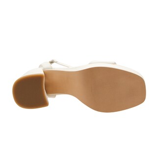 Foto 6 | Sandalia con Tacón RB Collection Blancas para Mujer