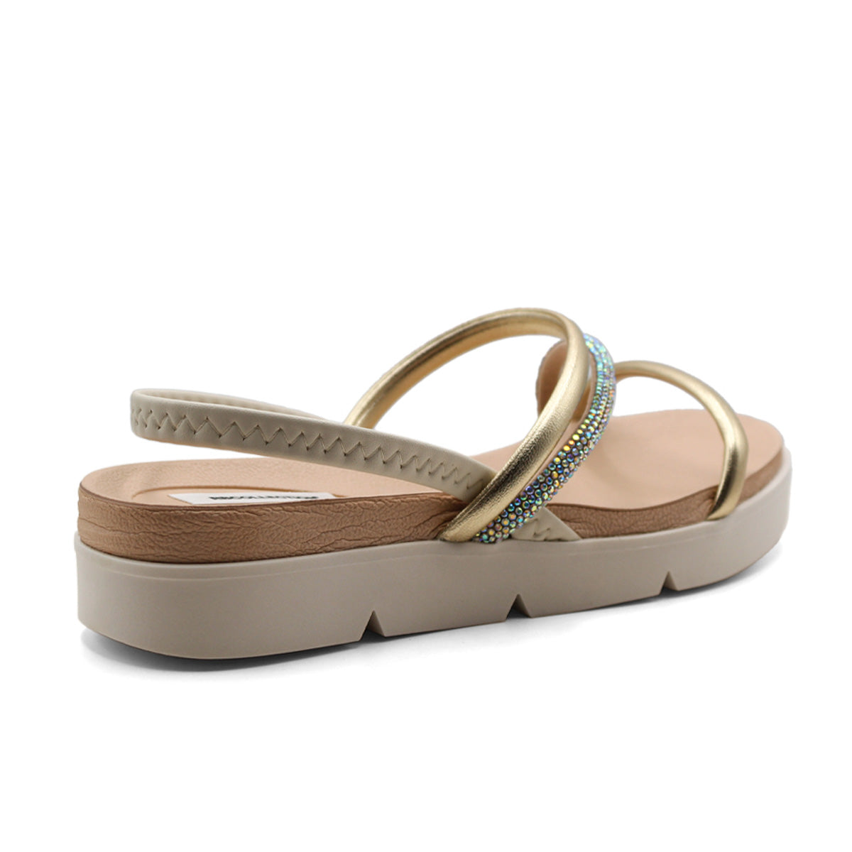 Foto 4 pulgar | Sandalias De Piso  Color Oro Para Mujer De Rbcollection