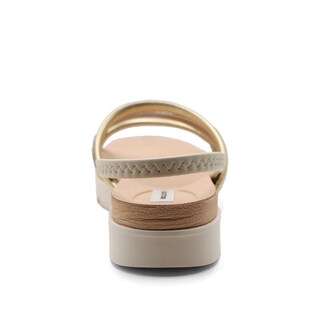 Foto 4 | Sandalias De Piso Color Oro Para Mujer De Rbcollection