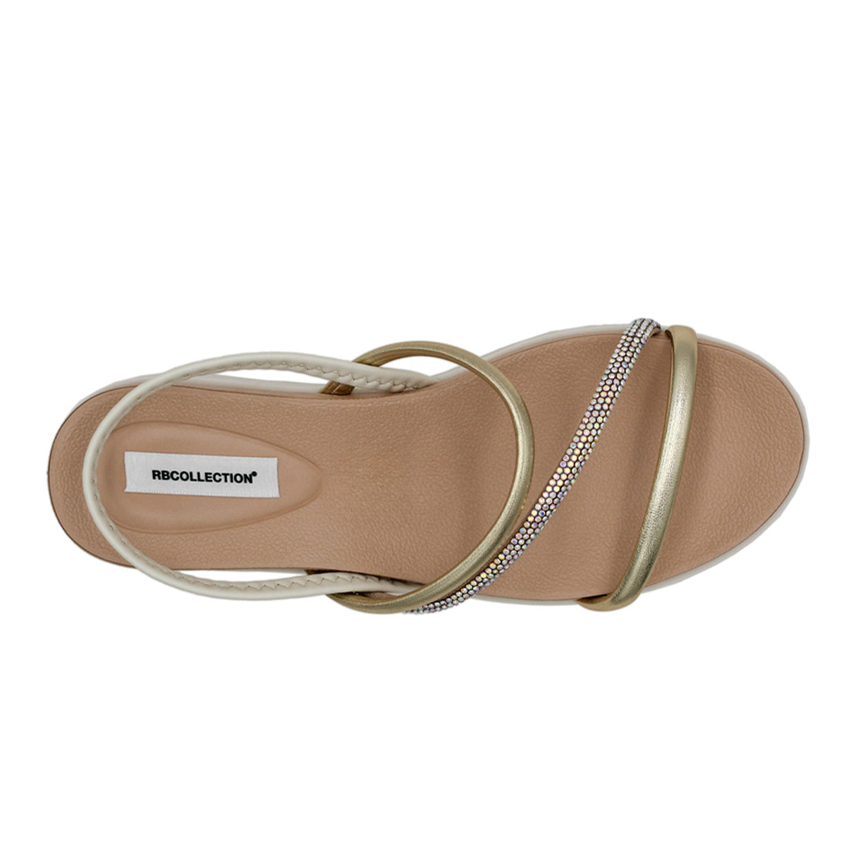 Foto 6 pulgar | Sandalias De Piso  Color Oro Para Mujer De Rbcollection