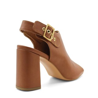 Foto 3 | Sandalia con Tacón RB Collection Café para Mujer
