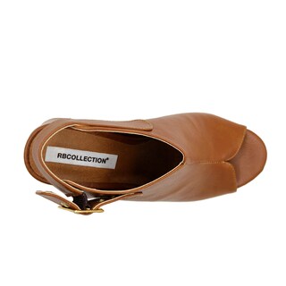 Foto 5 | Sandalia con Tacón RB Collection Café para Mujer