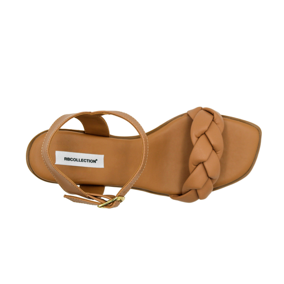 Foto 5 | Sandalia Con Tacon  Color Camel Para Mujer De Rbcollection