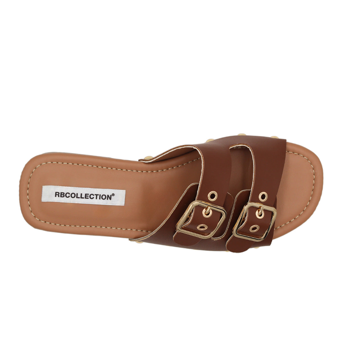Foto 6 pulgar | Sandalias de Piso RB Collection Café para Mujer