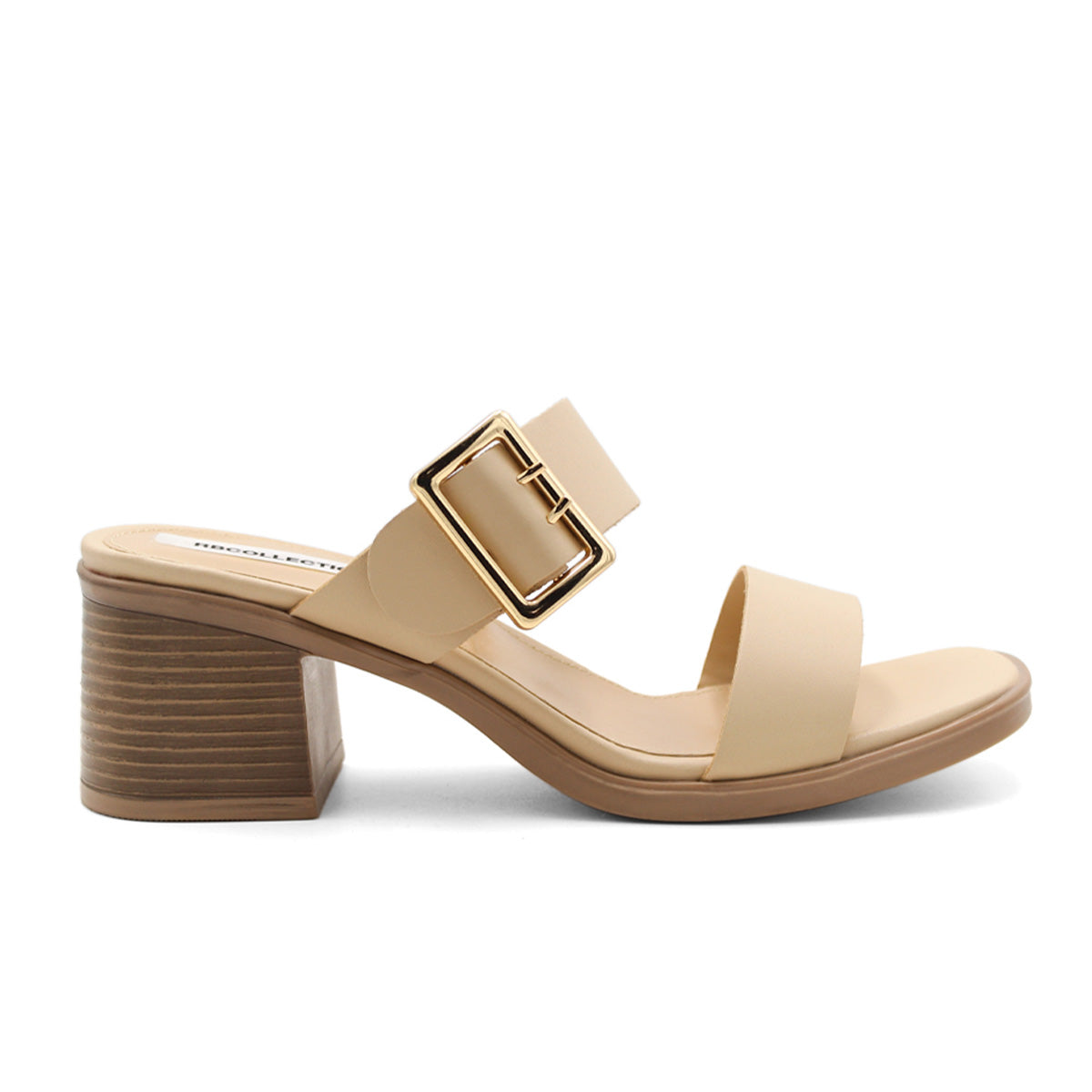 Foto 2 | Sandalia Con Tacon  Color Beige  Para Mujer De Rbcollection