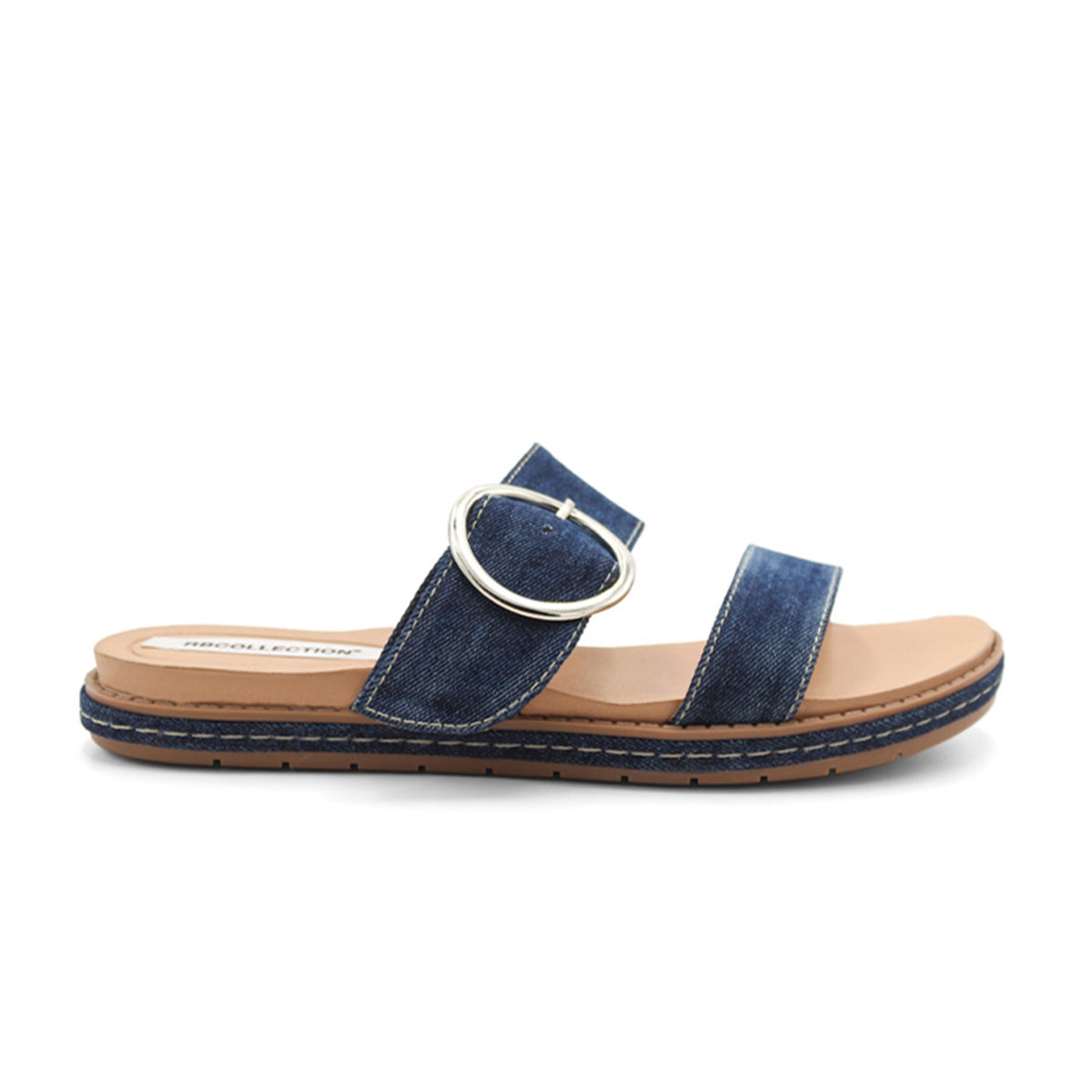 Foto 3 pulgar | Sandalias de Piso RB Collection Azules para Mujer