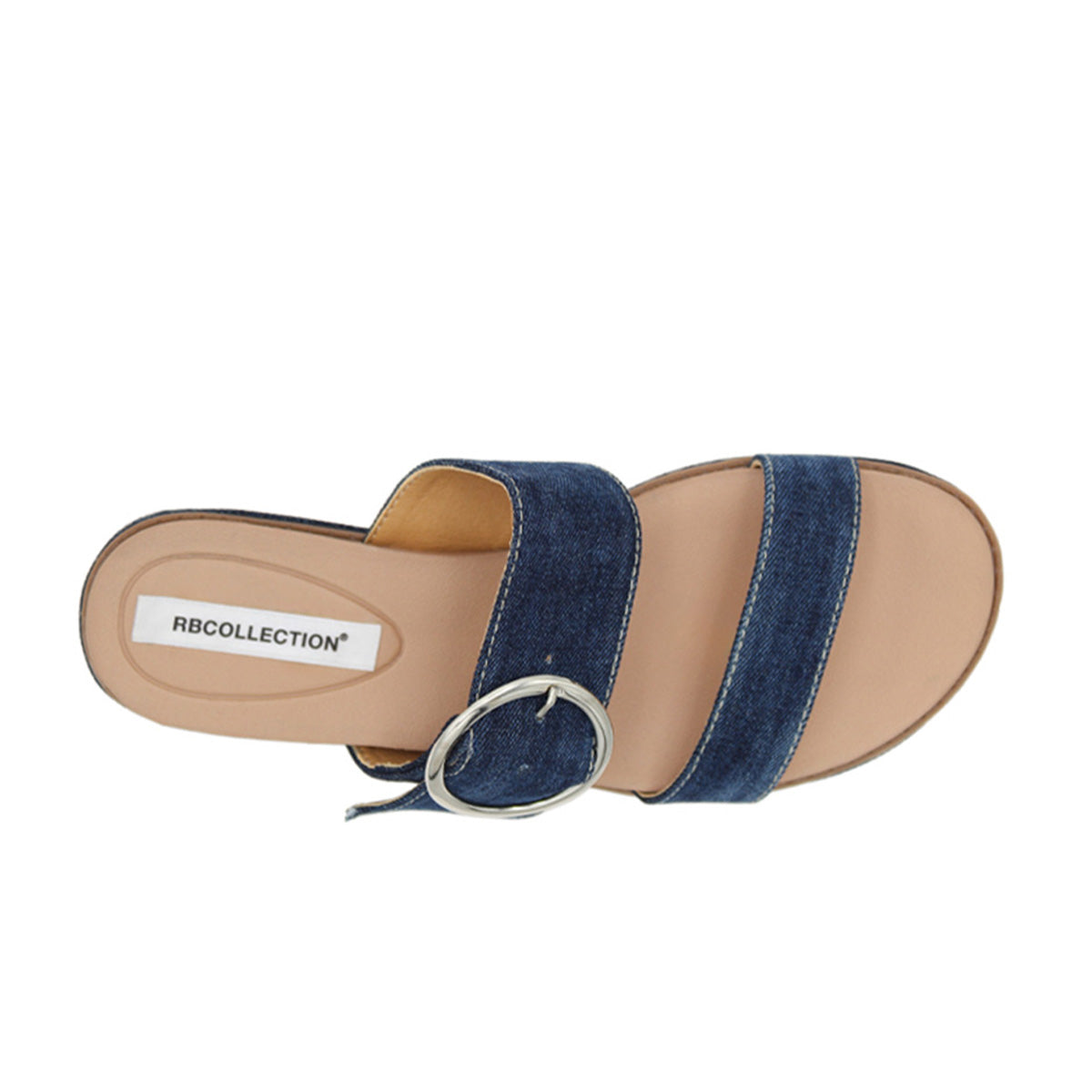 Foto 5 pulgar | Sandalias de Piso RB Collection Azules para Mujer
