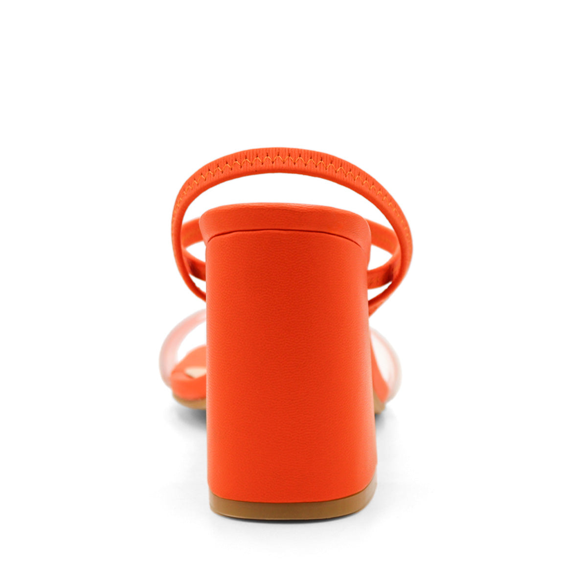 Foto 4 | Sandalia con Tacón RB Collection Naranja para Mujer