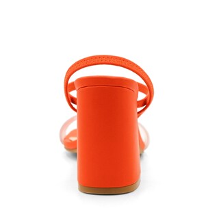 Foto 4 | Sandalia con Tacón RB Collection Naranja para Mujer