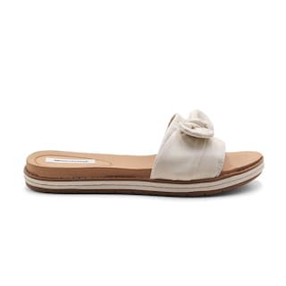 Foto 2 | Sandalias De Piso Color Blanco Para Mujer De Rbcollection