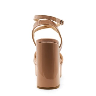 Foto 4 | Sandalia con Tacón RB Collection Beige para Mujer