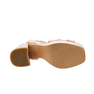 Foto 6 | Sandalia con Tacón RB Collection Beige para Mujer