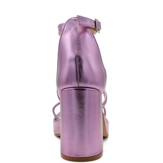 Foto 4 | Sandalia con Tacón RB Collection Púrpura para Mujer