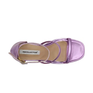 Foto 5 | Sandalia con Tacón RB Collection Púrpura para Mujer
