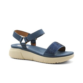 Foto 1 | Sandalias De Piso Color Azul Para Mujer De Rbcollection