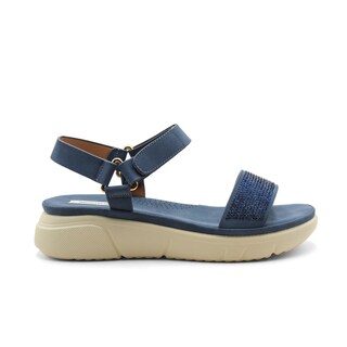 Foto 2 | Sandalias De Piso Color Azul Para Mujer De Rbcollection