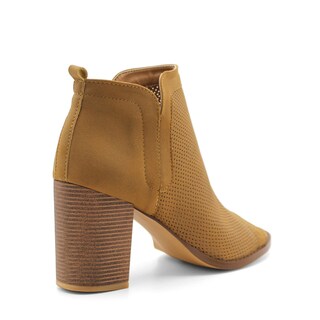 Foto 3 | Sandalia con Tacón RB Collection Camel para Mujer