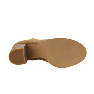 Foto 6 | Sandalia con Tacón RB Collection Camel para Mujer