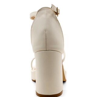 Foto 4 | Sandalia Con Tacon Color Blanco Para Mujer De Rbcollection