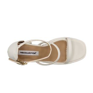 Foto 5 | Sandalia Con Tacon Color Blanco Para Mujer De Rbcollection