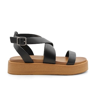 Foto 2 | Sandalias de Piso RB Collection Negras para Mujer