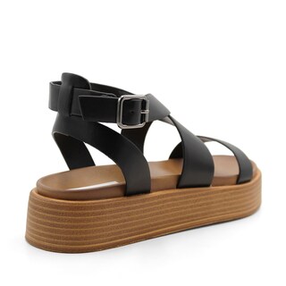 Foto 3 | Sandalias de Piso RB Collection Negras para Mujer