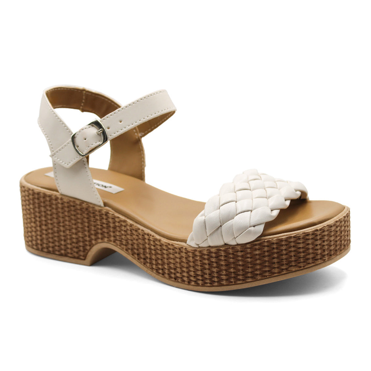 Foto 2 pulgar | Sandalia Con Tacón Exterior Sintético Color Blanco Para Mujer De Rbcollection