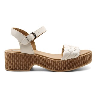 Foto 2 | Sandalia Con Tacón Exterior Sintético Color Blanco Para Mujer De Rbcollection