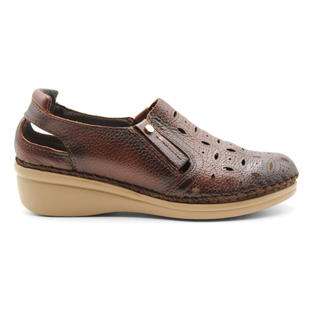 Foto 3 pulgar | Sandalias Rbcollection de Piel Café para Mujer