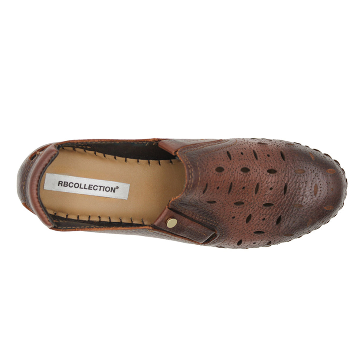 Foto 6 pulgar | Sandalias Rbcollection de Piel Café para Mujer