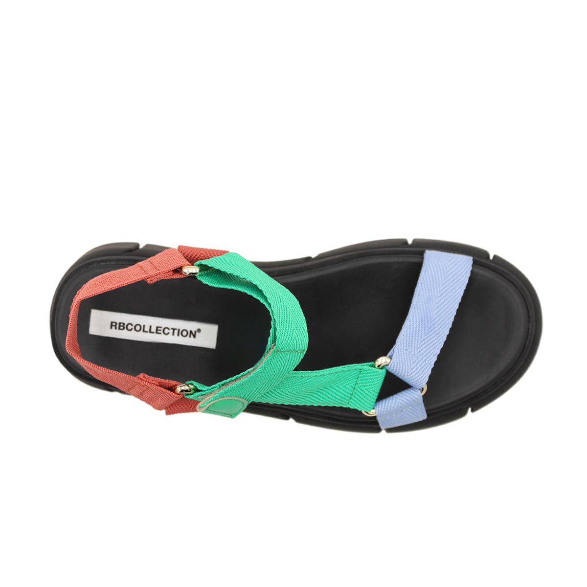 Foto 6 pulgar | Sandalias Rbcollection de Piso Negro para Mujer